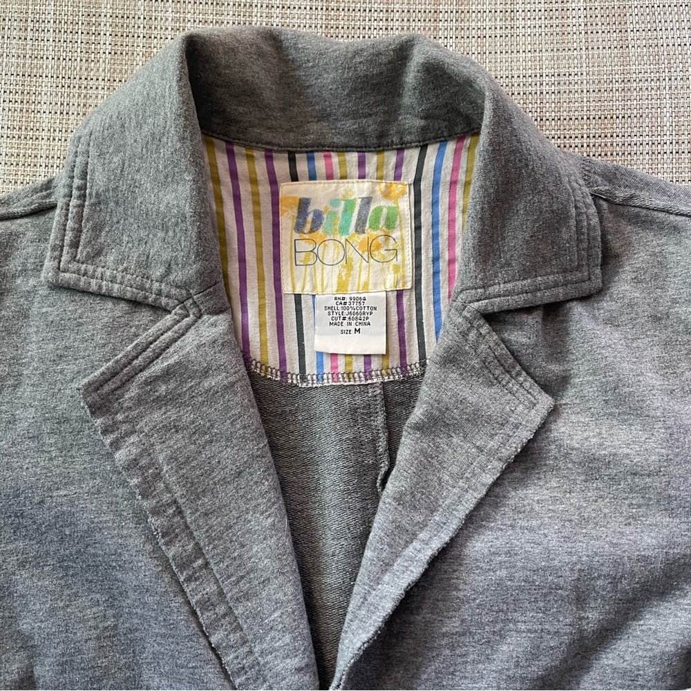 Billabong Heather Gray Distressed Jacket